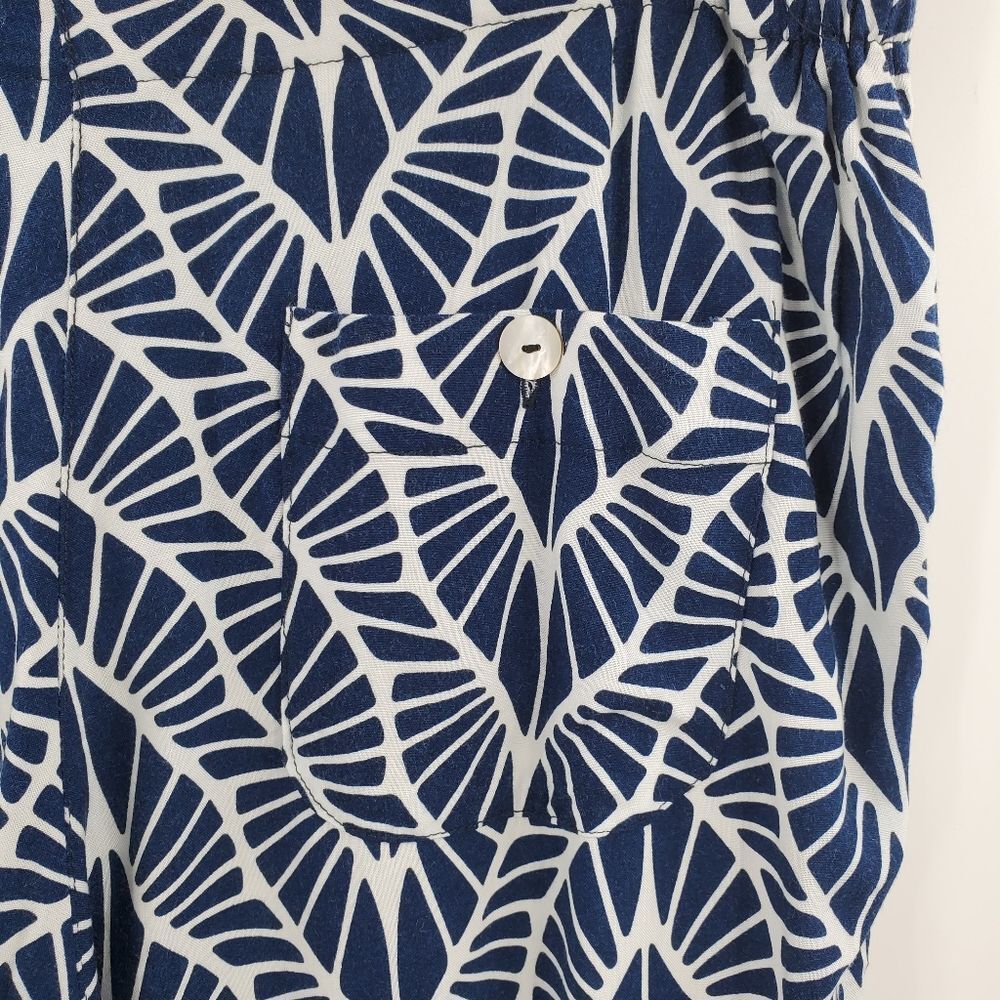 ESCAPADA blue white rayon resort pants - Picture 5 of 6